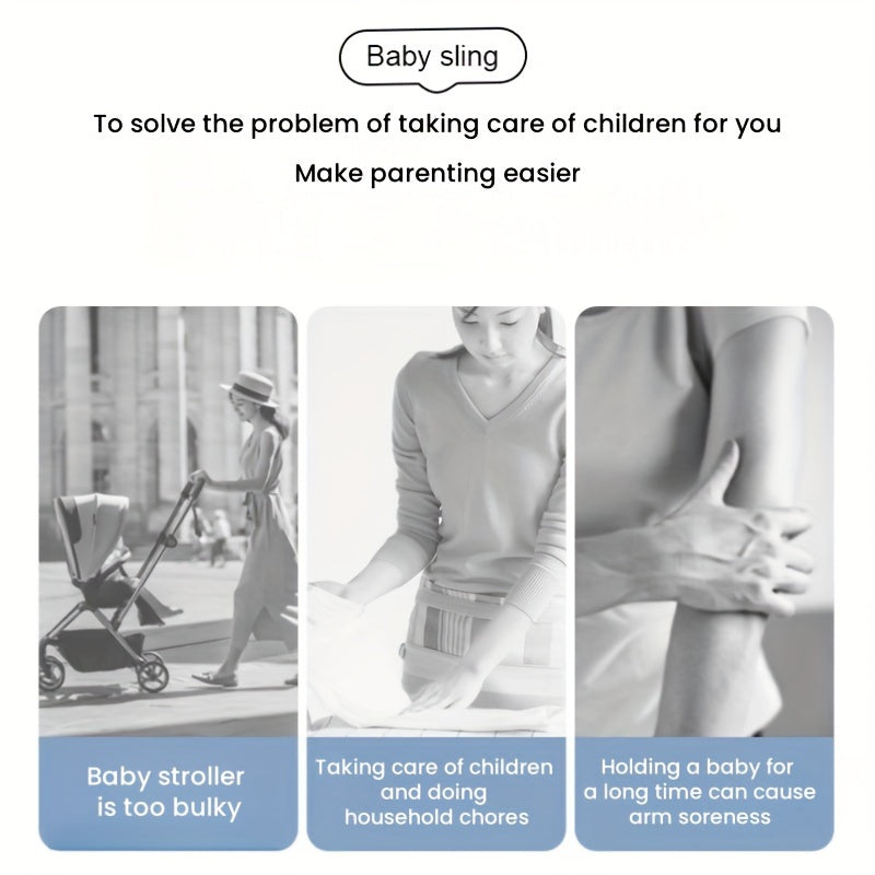 All-Season Baby Waist Stool Carrier for Kids in Deep Gray Red Navy