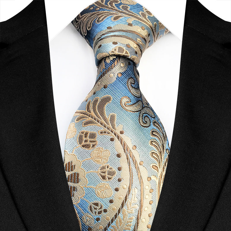 Men's Paisley Waist Flower Tie for Formal Business and Casual Wear