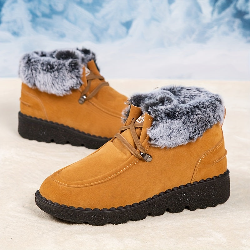 Women's Snow Boots Warm Fleece Durable Waterproof Winter Shoes