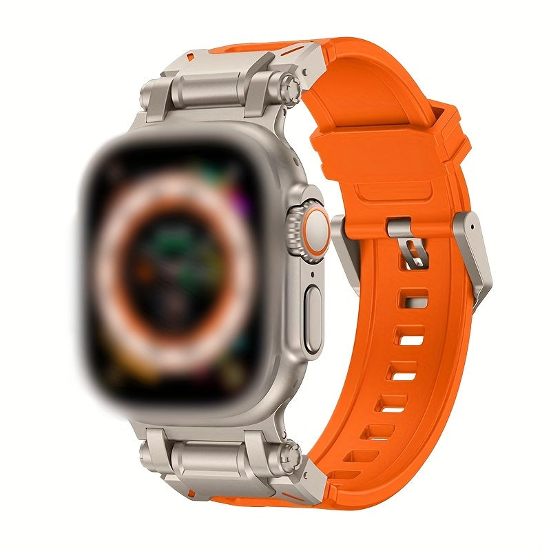 Breathable Silicone Watch Strap for Apple Watch Series 1-9 42mm 44mm 45mm 49mm Stylish Couples Accessory