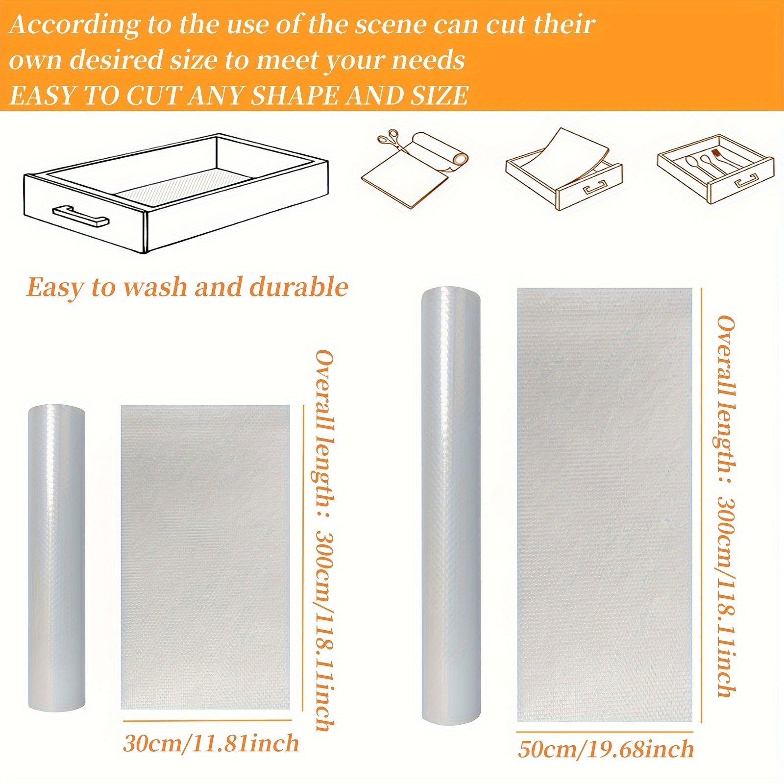 Forro de cajón impermeable y antideslizante EVA para cocina, armario y zapatero, duradero y cortable