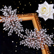 Y2K-Inspired Polyresin Rose Hair Comb with Rhinestones for Weddings and Formal Events