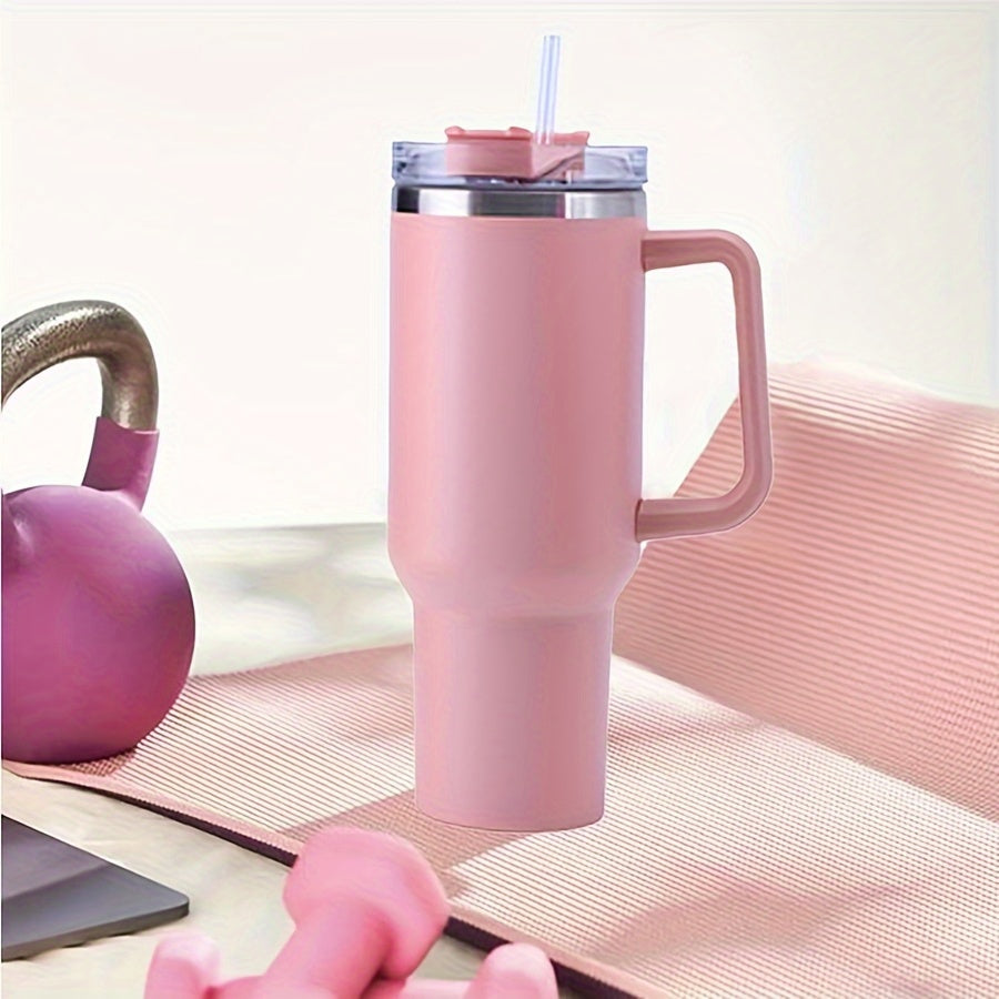 40oz Stainless Steel Tumbler with Handle and Straw BPA-Free for Travel Home Office