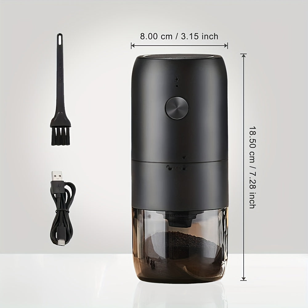 Molinillo de café eléctrico USB ajustable en grosor de molienda para hogar, viaje, camping, oficina duradero ABS