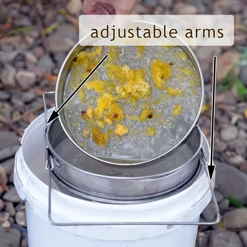 1 dona zanglamas po'latdan yasalgan ikki qavatli asal filtrini aralashuvchilar bilan asalchilik operatsiyalari uchun moslashtiriladigan quvvatlar bilan