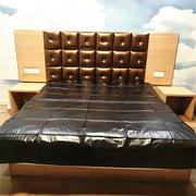 Black Waterproof PVC Bed Sheet Oil-Resistant Durable Bed Cover for Bedroom