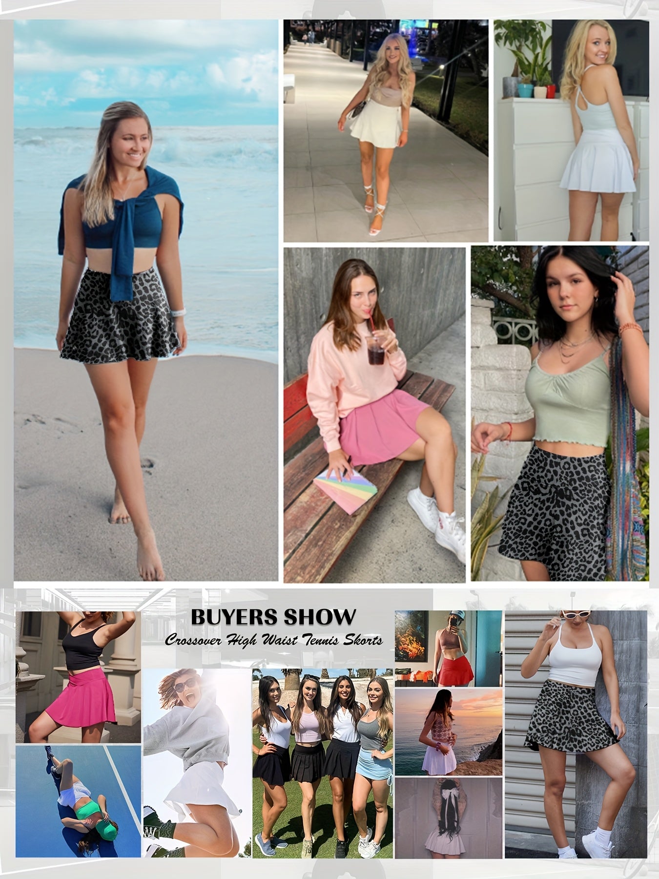 Plus Size Women's High-Waisted Pocketed Skirt Pants Leopard Print Hem