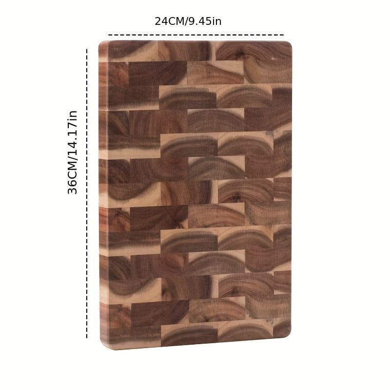 Acacia Wood Cutting Board Sturdy Anti-Skid Kitchen Chopping Block for Slicing
