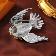 Dove Brooch Rhinestone Bird Pin for Cardigans Jackets Elegant Gift