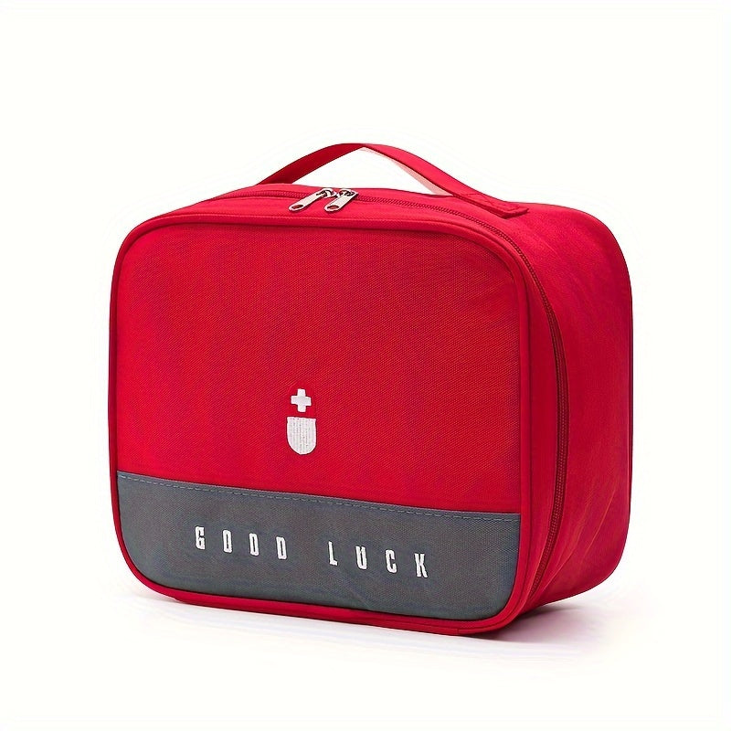 Portable Medicine Organizer Box Zipper Travel Storage Bag