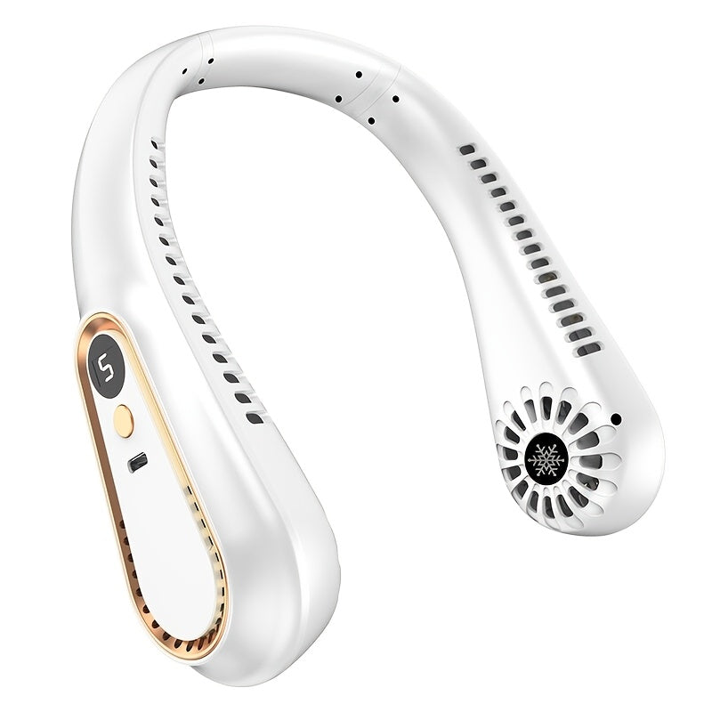 Portable Neck Fan USB Rechargeable 5 Speeds Lightweight for Sports Indoor Use