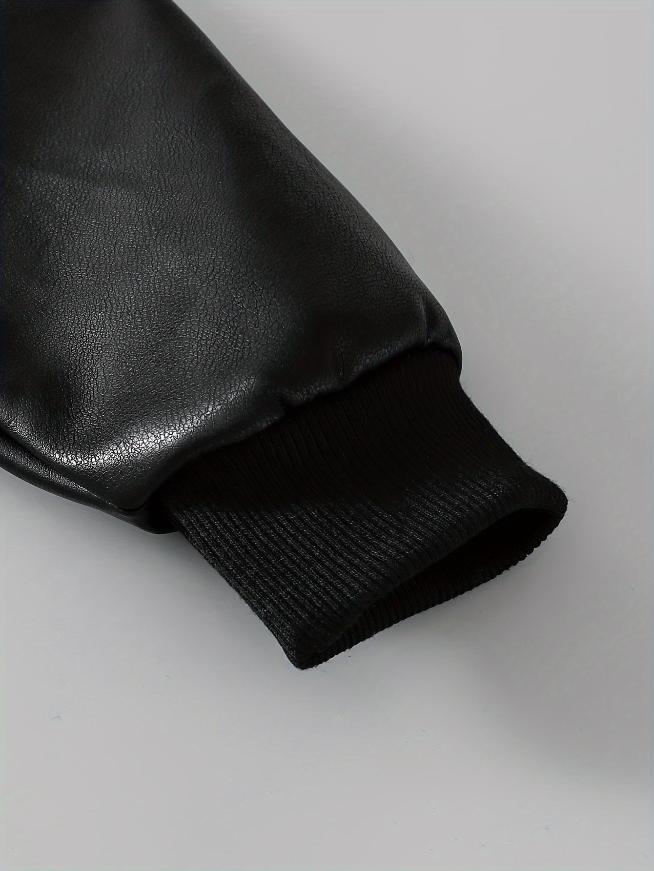 Детская мужская черная куртка из искусственной кожи с застежкой-молнией и воротником-отложным, универсальная для всех сезонов, повседневная