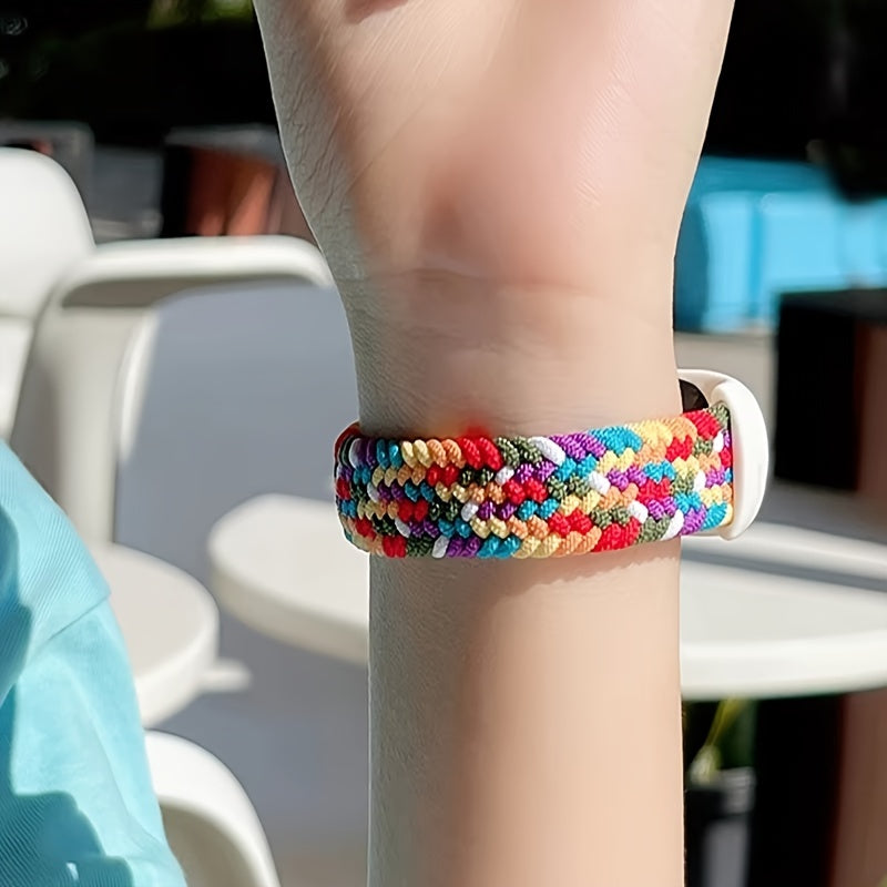 Nylon Braided Watch Strap with Adjustable Buckle for Xiaomi Mi Band 3 4 5 6 7 8 9