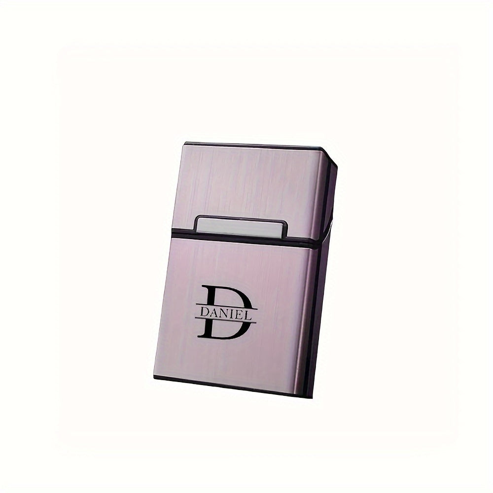 Stainless Steel Cigarette Case for Men with Personalized Laser Engraving Gift