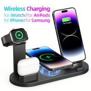 Cargador inalámbrico de 15W para iPhone, Samsung, AirPods y relojes inteligentes Carga rápida