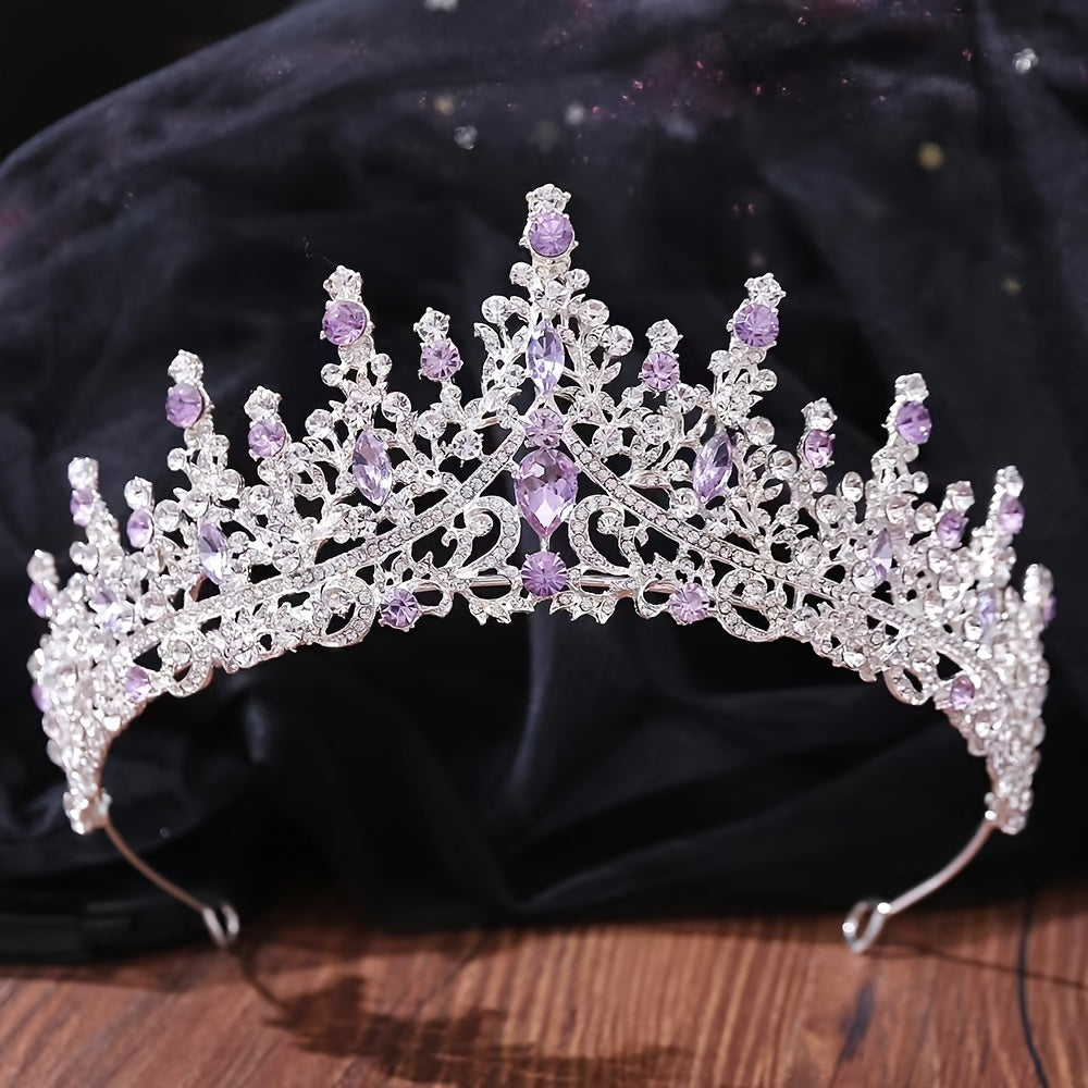 Girls Women Rhinestone Baroque Hairpiece for Parties and Photography