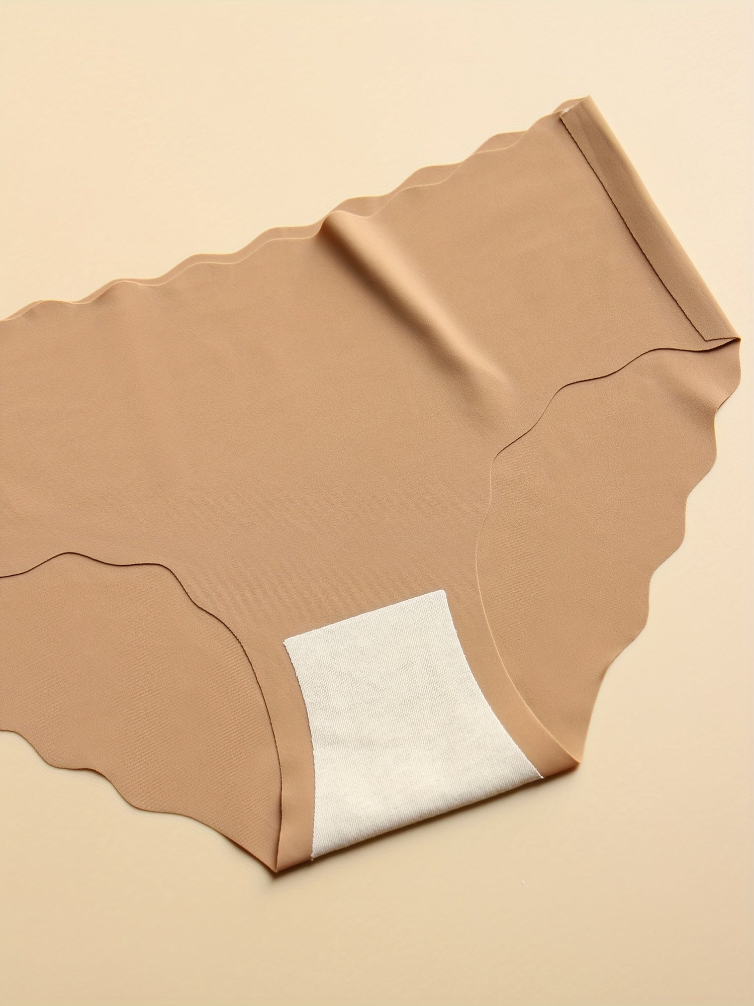 Set of 7 Women's Mid-Rise Hipster Panties with Wavy Edges and Butterfly Pattern in Soft Polyamide