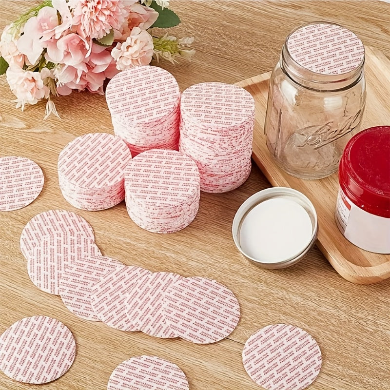 100 Pieces 38mm Self-Adhesive Tamper-Resistant Seal Caps for Jars and Bottles