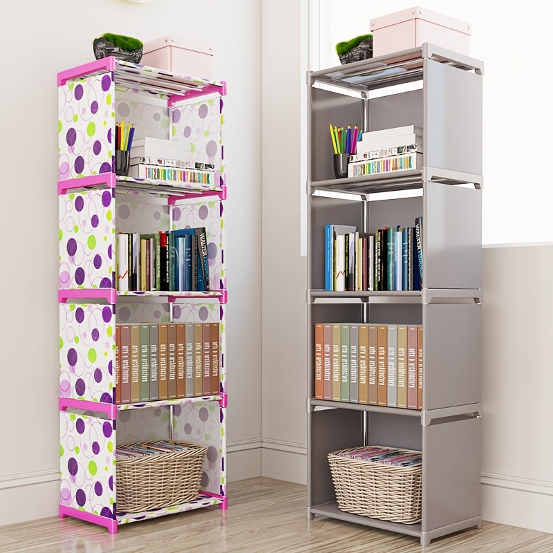 Metal Bookshelf with Multiple Tiers and Easy Assembly in 5 Colors