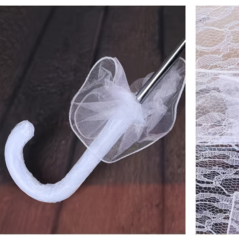 Vintage White Lace Sun Umbrella for Weddings and Tea Parties