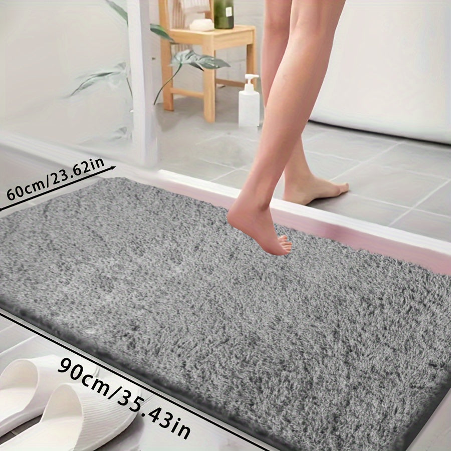Ultra-Soft Non-Slip Absorbent Bathtub Mat for Bathroom and Laundry