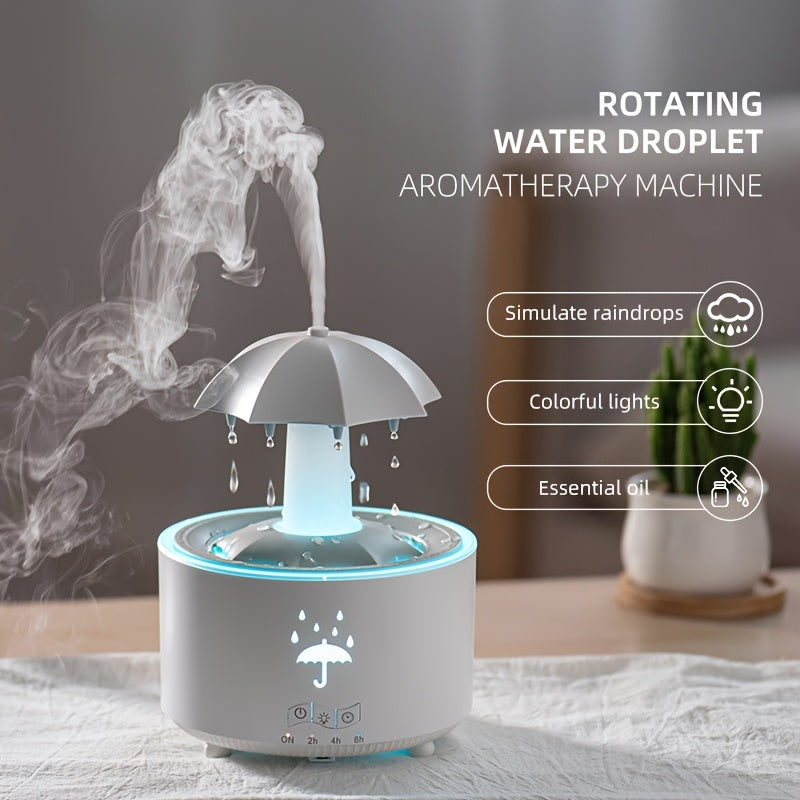 Water Drop Humidifier Diffuser with LED Light for Home Office Garden