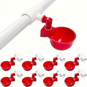 Automatic Poultry Waterer Kit with Leak-Proof PVC Cups for Chickens Ducks Quails and Turkeys