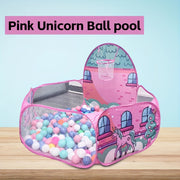 Pink Unicorn Ball Pit Tent for Kids Indoor Outdoor Play Foldable Toy Ball Pool