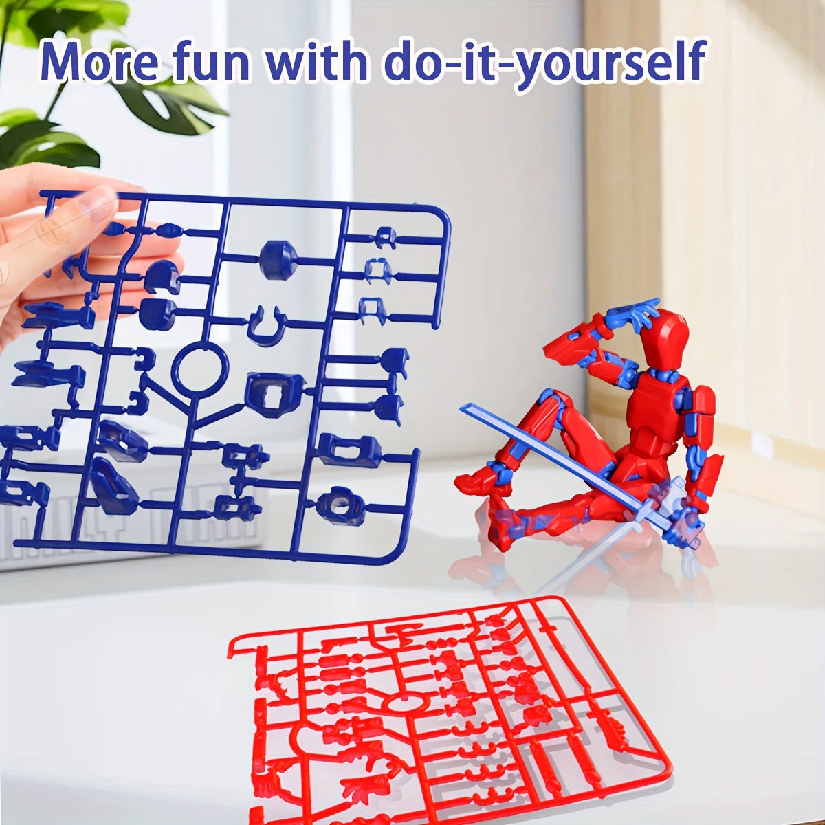 Articulated Robot Action Figure Toy for Creative Play with Colorful Design and Durable ABS Material