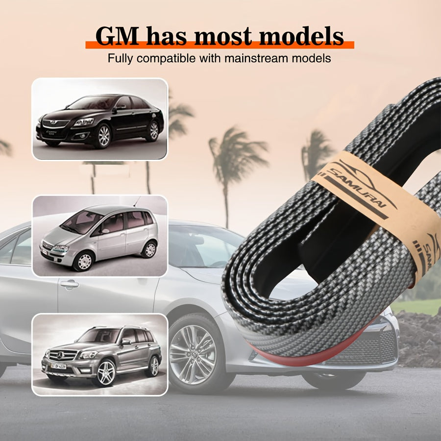 Universal Car Front Bumper Lip Carbon Fiber Side Skirt Spoiler Anti Scratch Protector