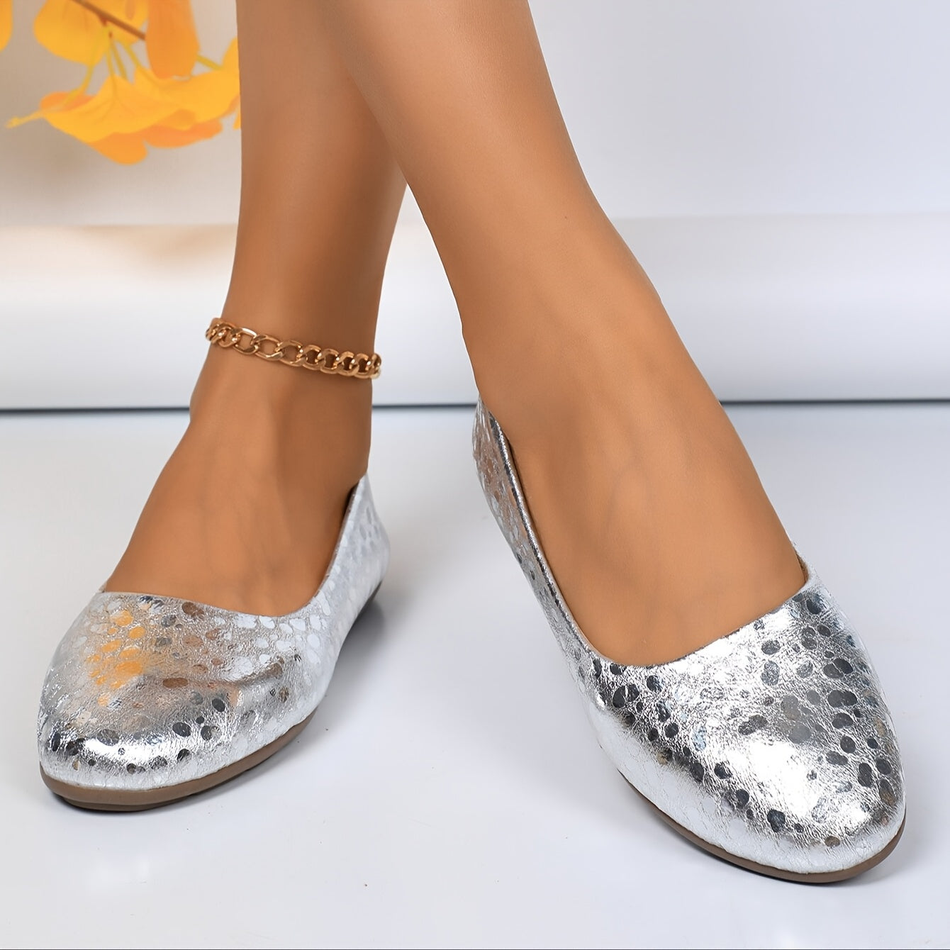 Women's Flat Shoes Comfortable Leather Slip-On Casual Black