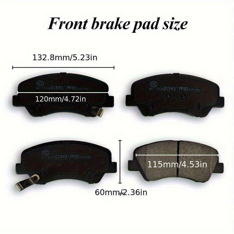 4 шт. керамических полуметаллических тормозных колодок задние комплект для подавления шума