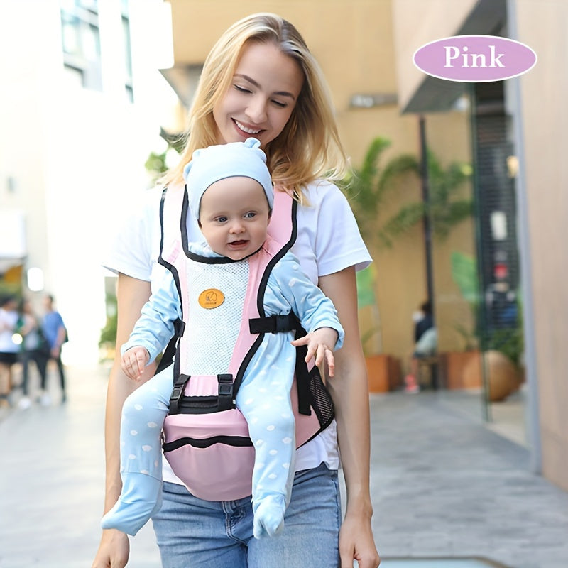 Pink Baby Carrier for Youngsters with Front and Back Sling and Storage
