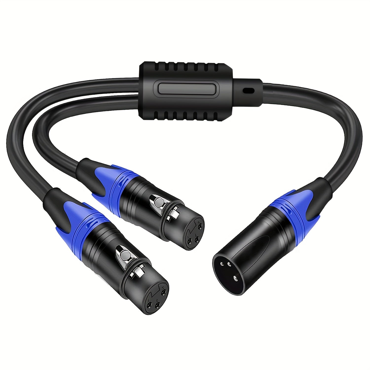 3-Pin XLR Female to Dual XLR Male Y-Splitter Cable for Stereo Microphone Balanced Audio