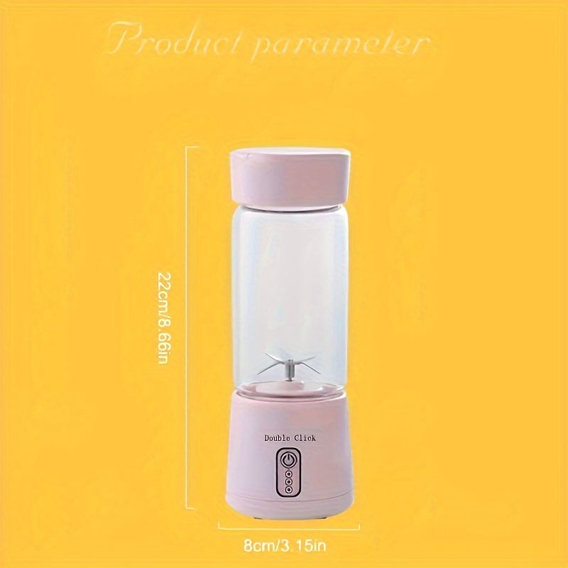 Wireless Portable Juicer with Glass and Plastic Body Rechargeable for Kitchen and Dining