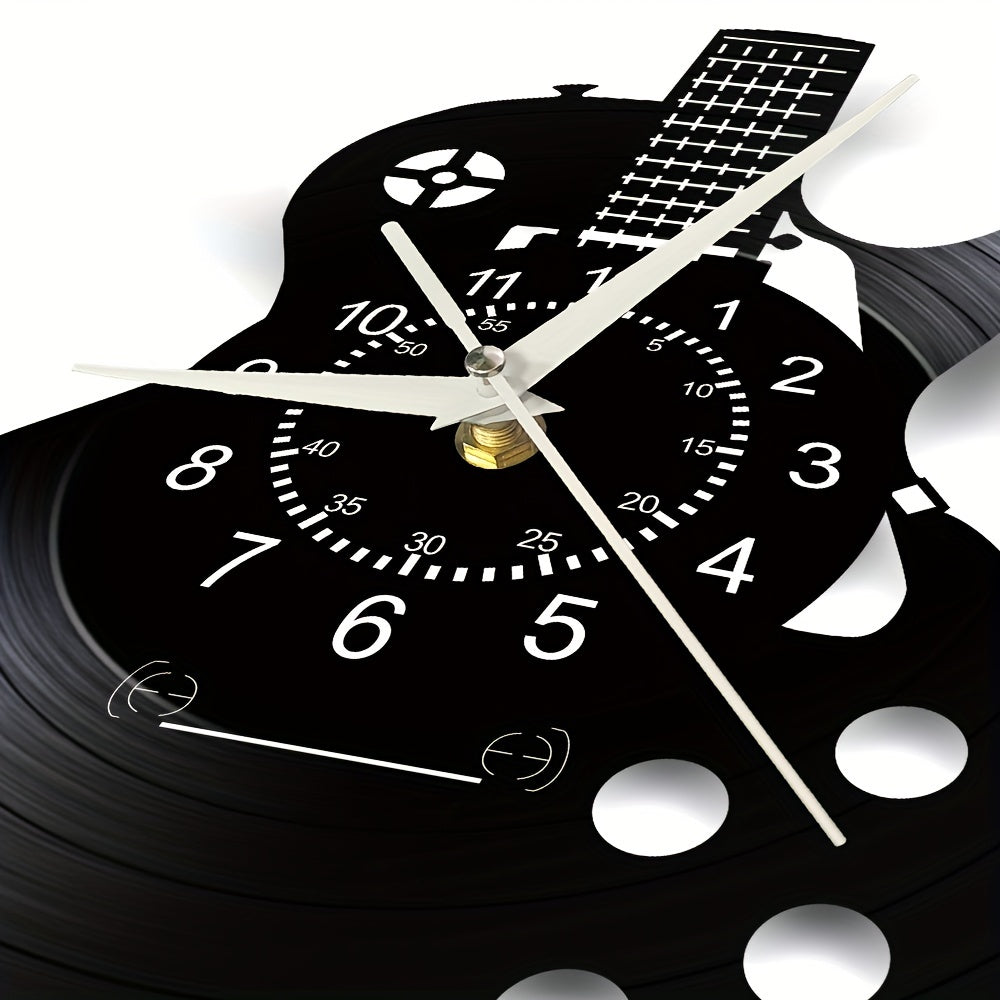 Guitar Vinyl Wall Clock Unique Gift for Guitar Players Home Decor