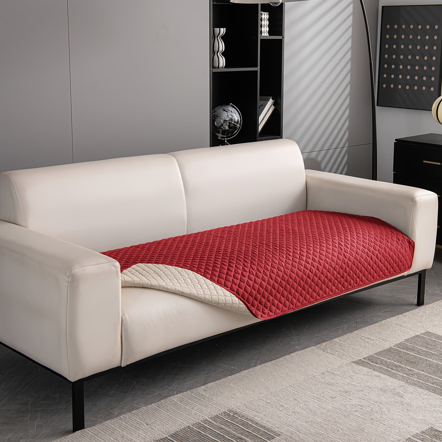 Pet Sofa Cover Four Seasons Machine Washable Fits 1-4 People Polyester