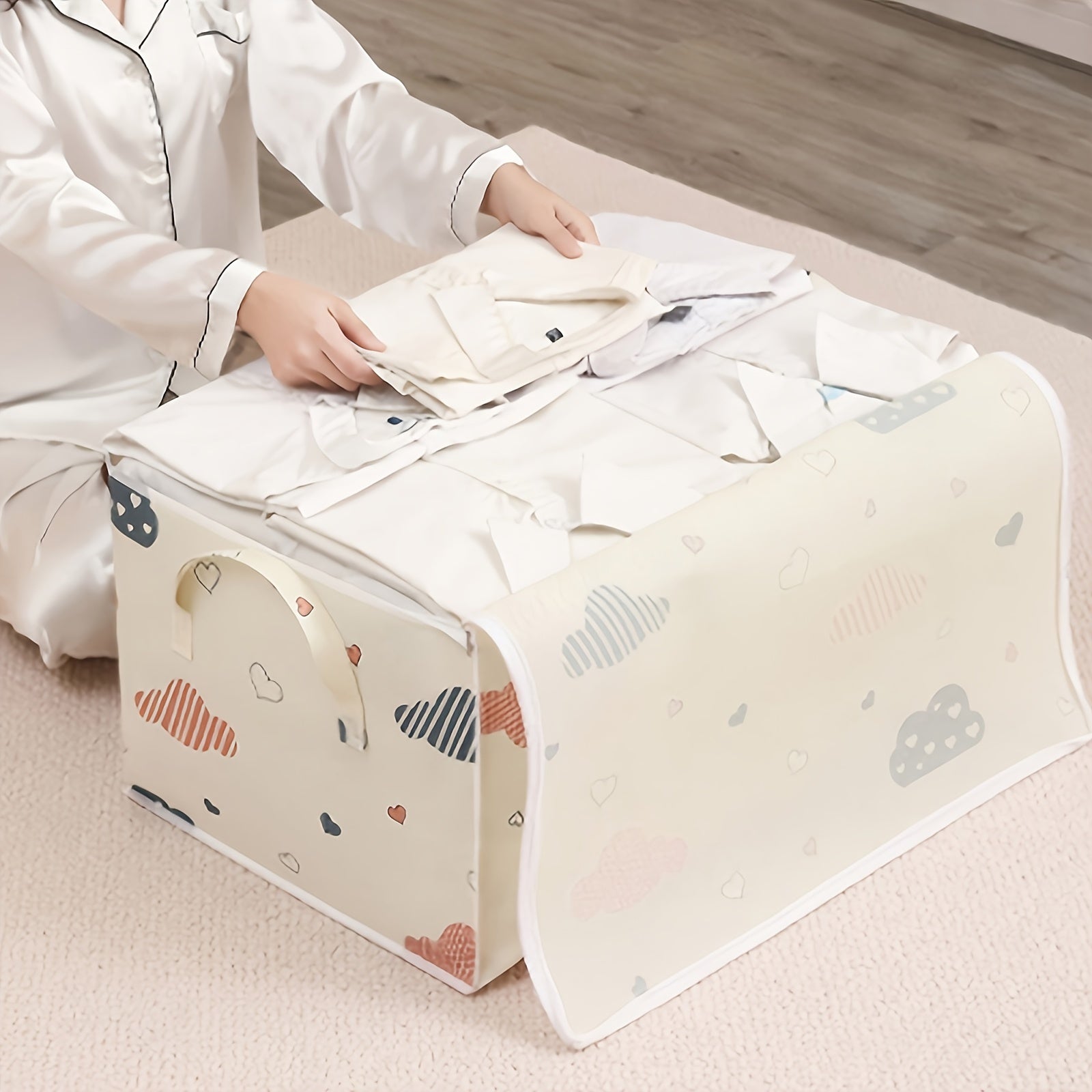 Multi-Functional Dustproof Storage Bag with Large Capacity and Cute Pattern