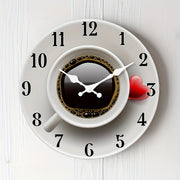 Wooden Wall Clock 10/12 Inch Non-Ticking Circular Decor for Living Room Kitchen Bedroom