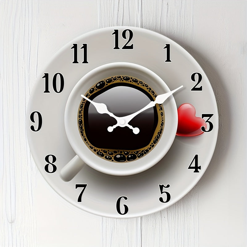 Wooden Wall Clock 10/12 Inch Non-Ticking Circular Decor for Living Room Kitchen Bedroom