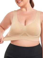 Women's Sports Bra Vest Mesh Breathable High Elasticity for Yoga Running