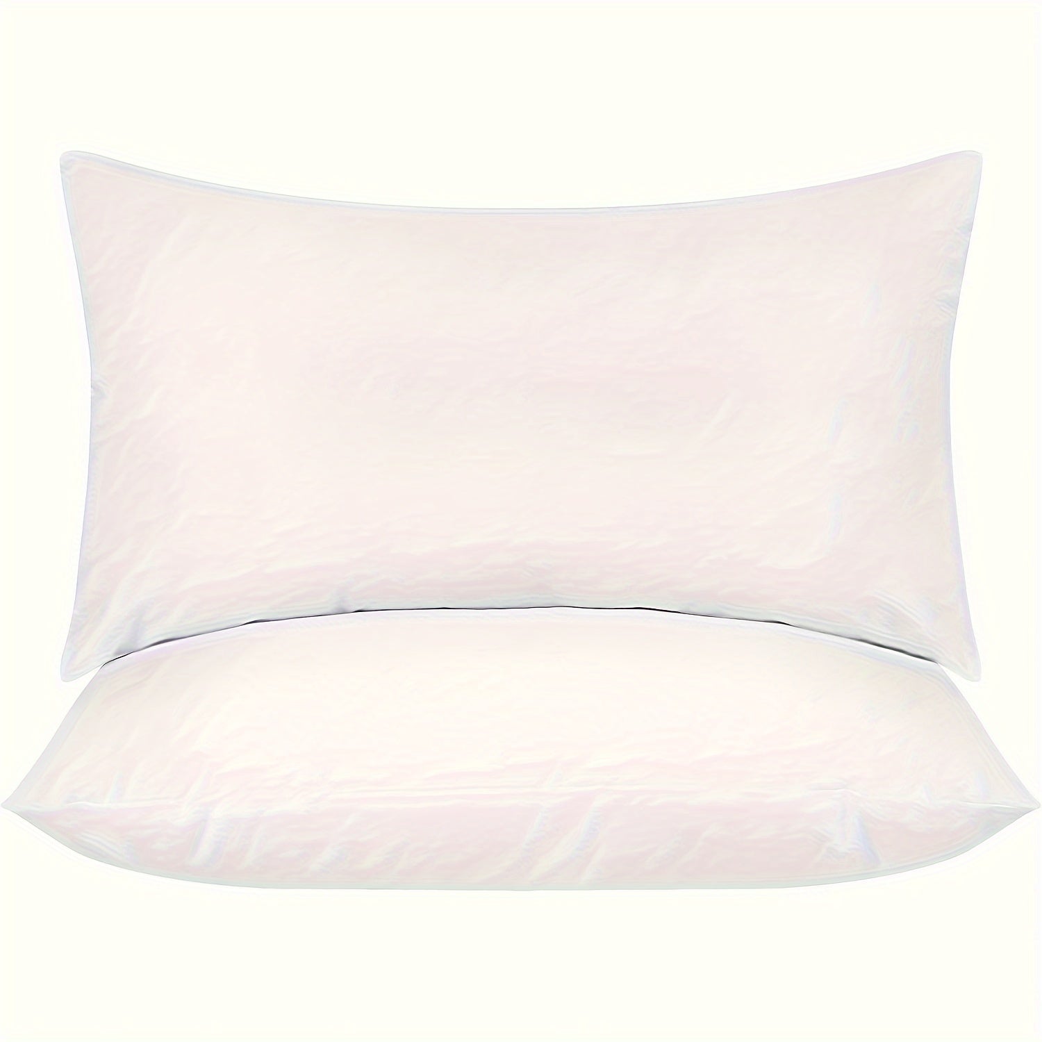 2-Pack Square Throw Pillow Inserts with Zipper Closure Polyester Cover All-Season Couch Sofa Bed