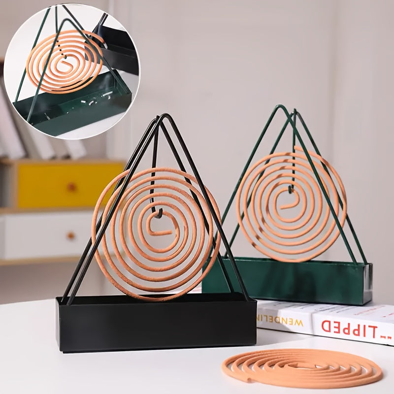 Minimalist Iron Mosquito Coil Holder with Ash Catcher Indoor Outdoor