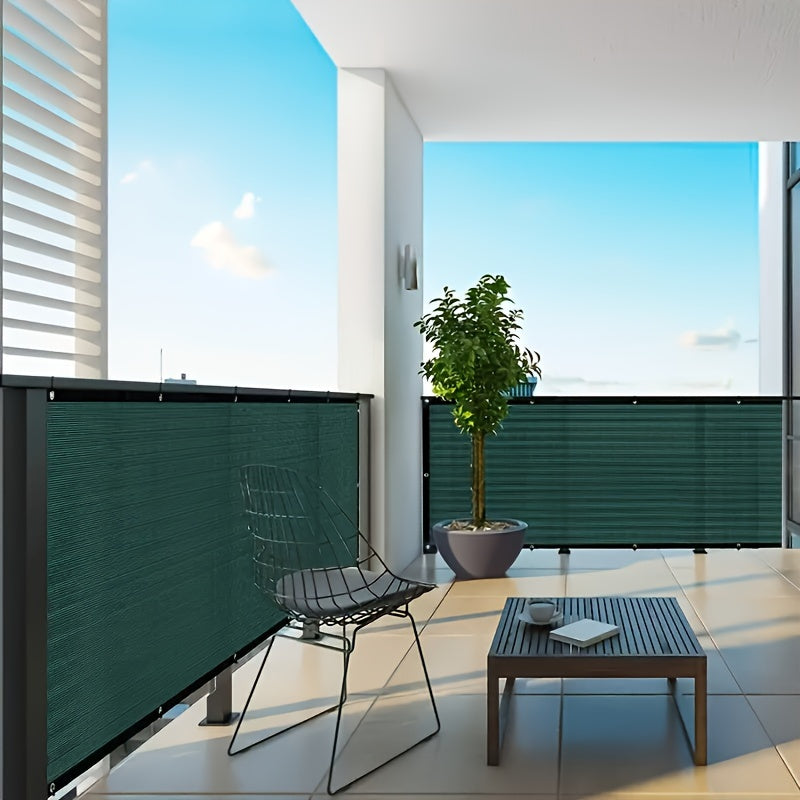 Green Balcony Privacy Screen Sun Shade Cloth with Grommets for Garden Patio and Greenhouse