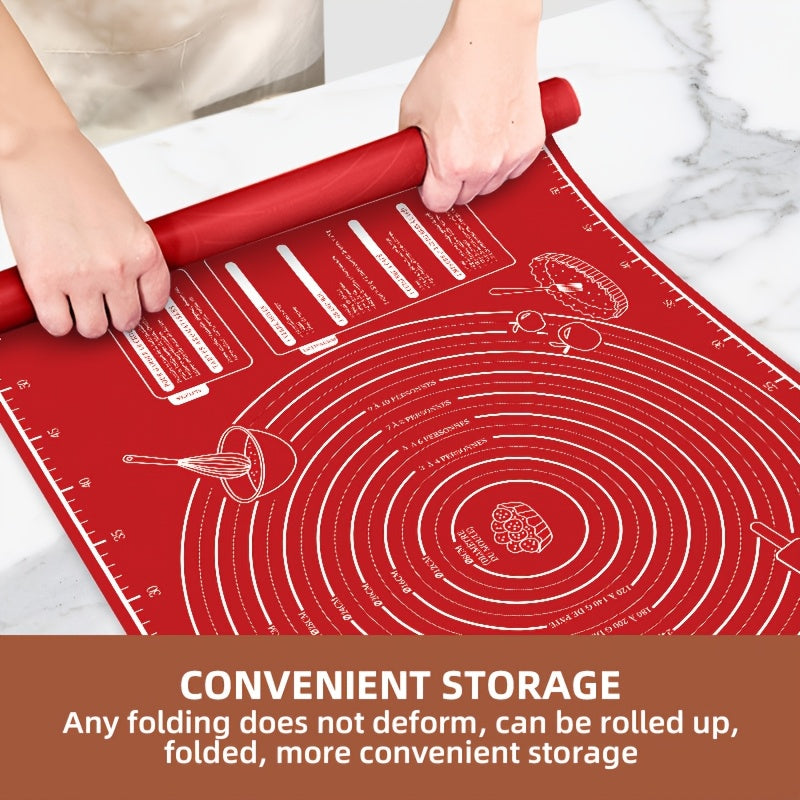 Silicone Baking Mat with Measurements Non-Slip Reusable Food-Grade EVA Pastry Rolling Pad