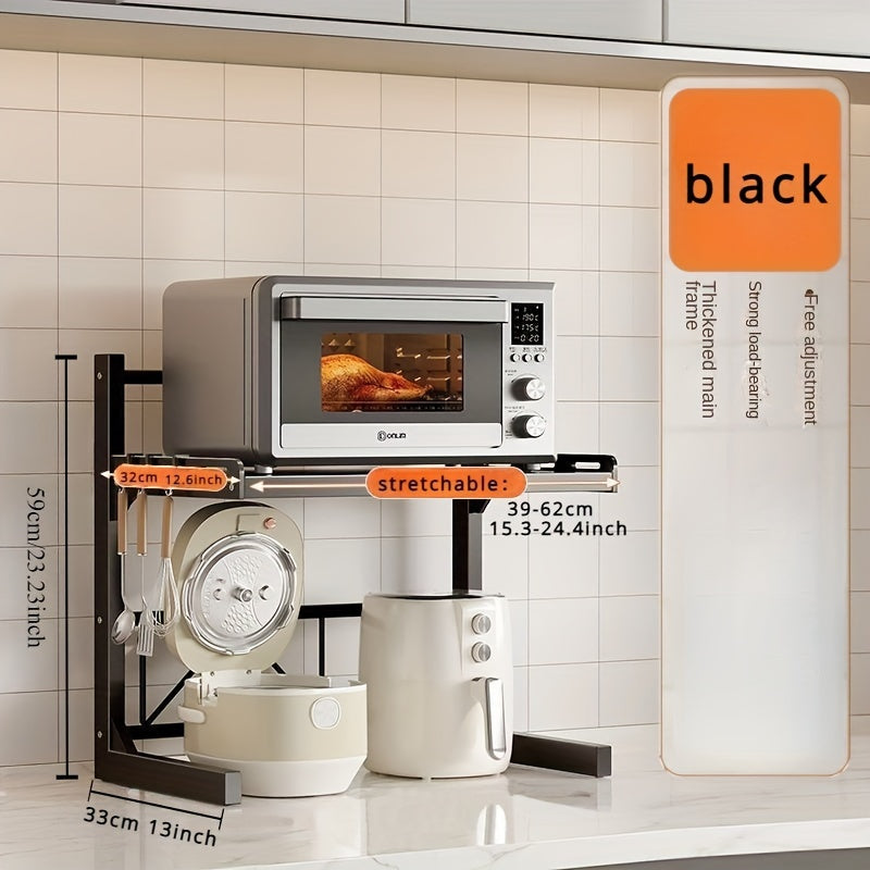 Expandable Metal Kitchen Shelf Rack for Microwave and Appliances