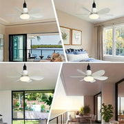 Dimmable Ceiling Fan Light with E27 Base for Bathroom Bedroom Kitchen Living Room