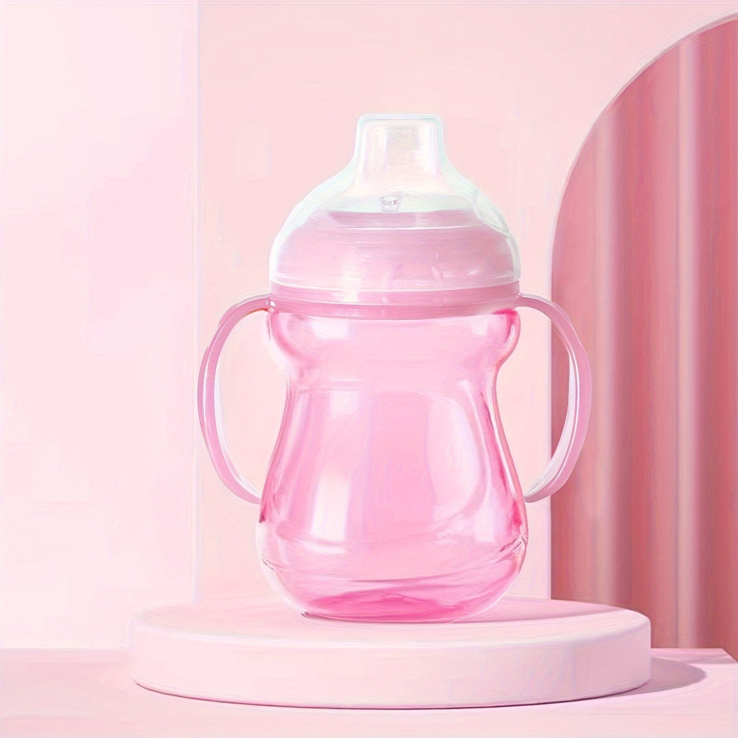 Kids' Sippy Cup 270ml BPA-Free Leakproof Non-Slip for Toddlers 3+ in Blue Pink Green