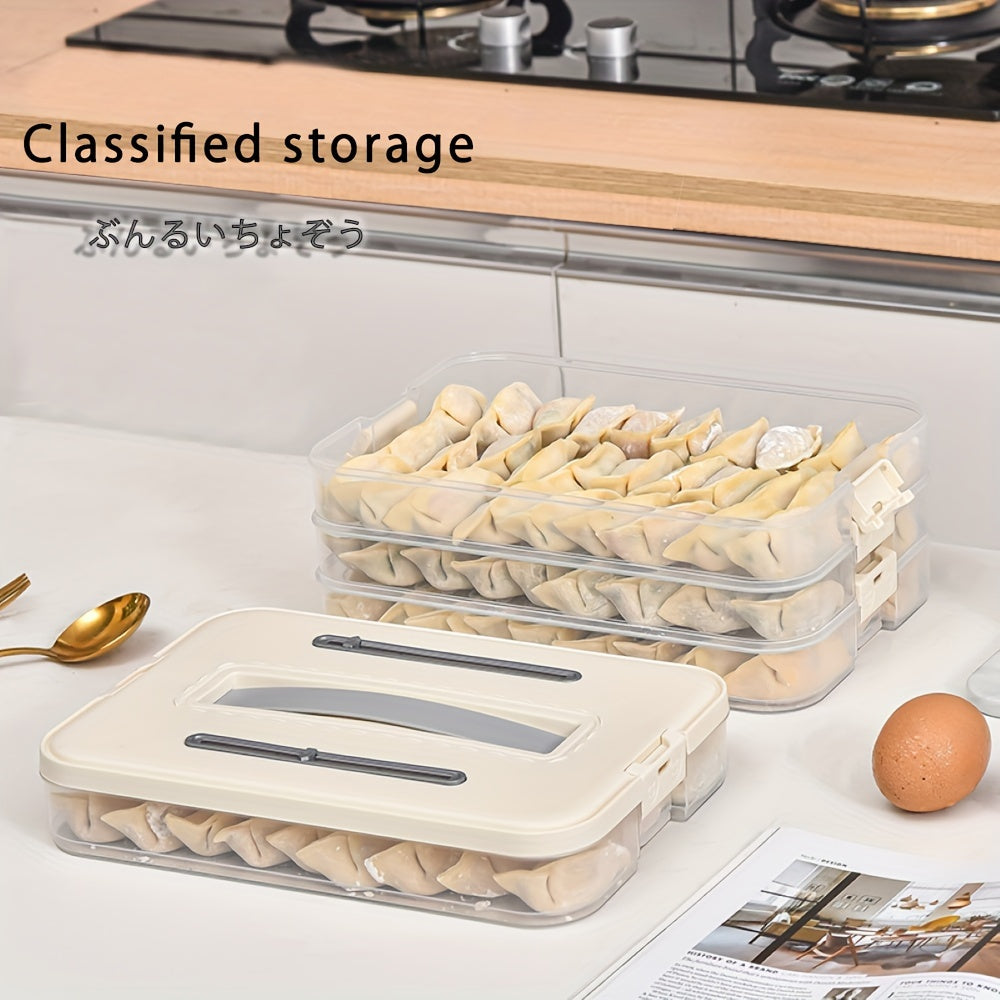 Plastic Food Storage Box for Dumplings Pastry and Small Items, Portable and Reusable