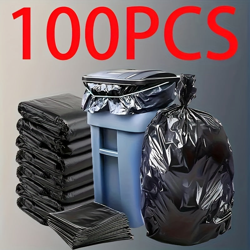 Mustahkam Polietilen Axlat Qoplari - 50 yoki 100 ta to'plamlarda mavjud - Oshxona, Yashash xonasi, Patio uchun ko'p maqsadli bir martalik qoplar - Uy, Bog' va Tijorat foydalanish uchun qalin plastik qoplamalar